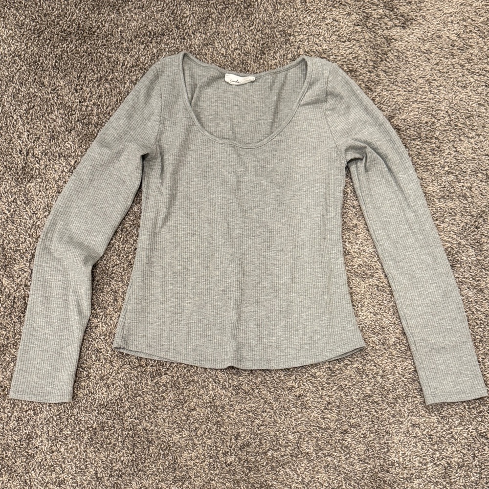 CJLA Ribbed Scoop Long Sleeve